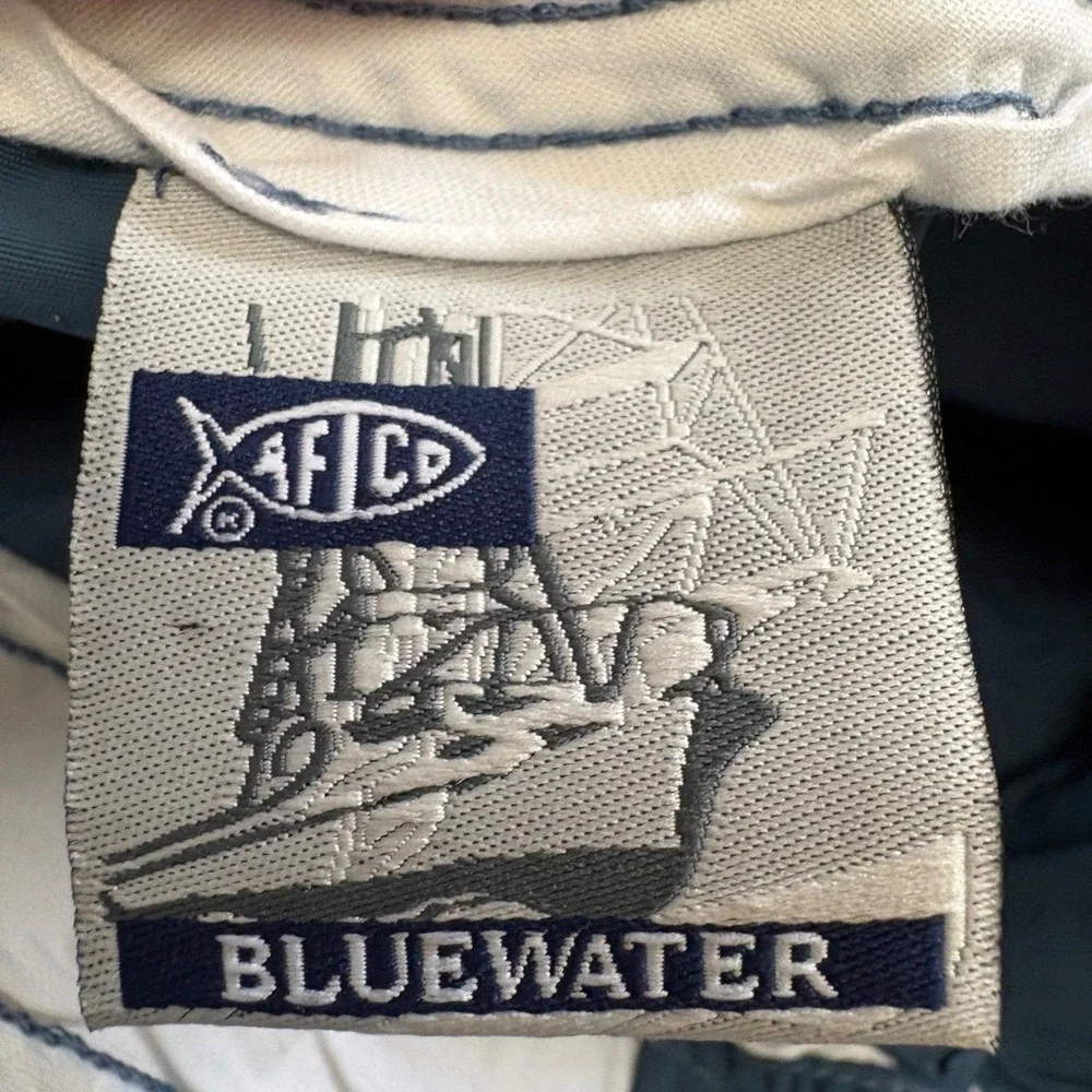 AFTCO Mens 46 Fishing Shorts Blue M01 Bluewater Nylon Cargo Quick Dry Utility